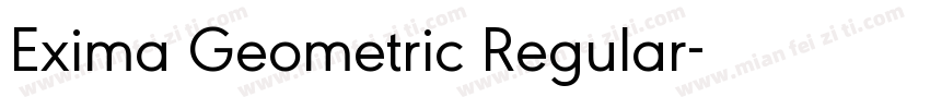 Exima Geometric Regular字体转换